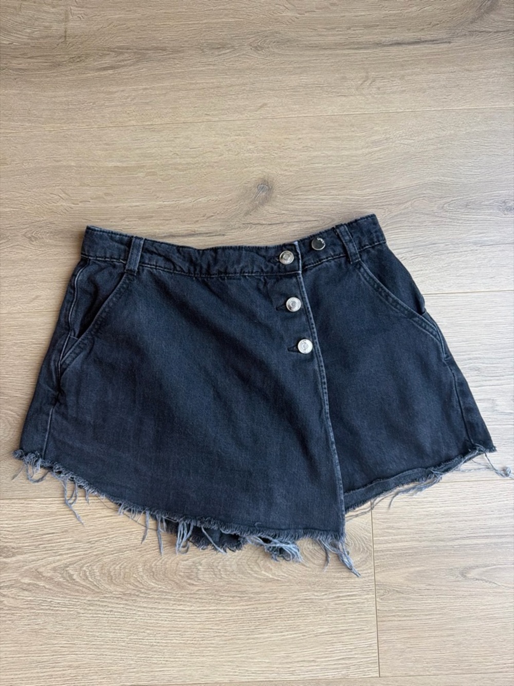 Zara Black Denim Skort Size M